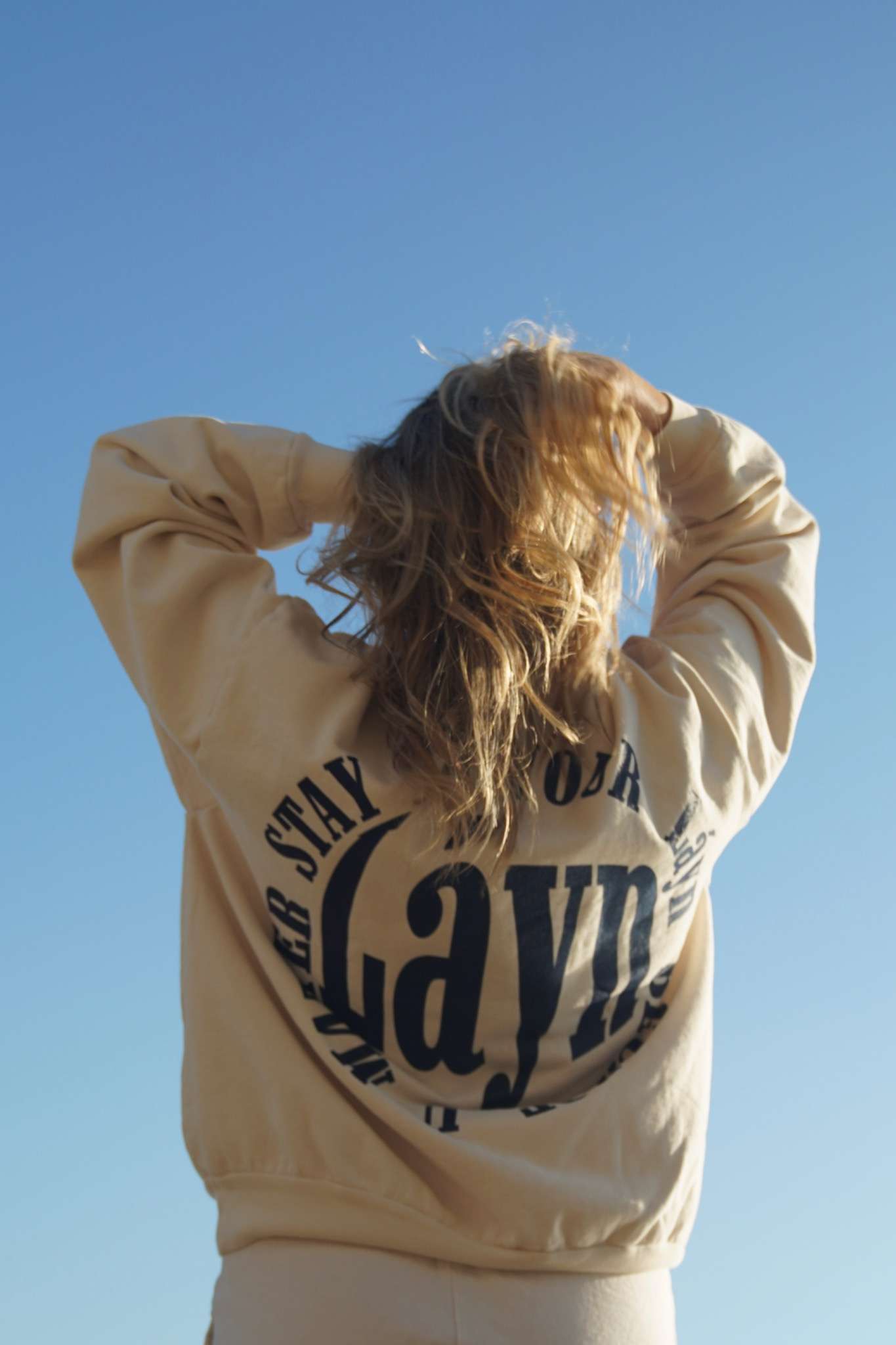 Navy Blue and Cream 'Soft Láyn': Crewneck