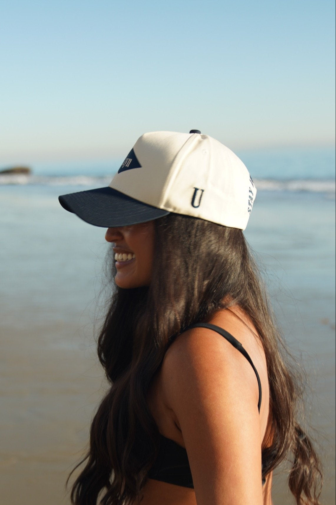 Navy Blue and Cream 'Soft Láyn': Snapback